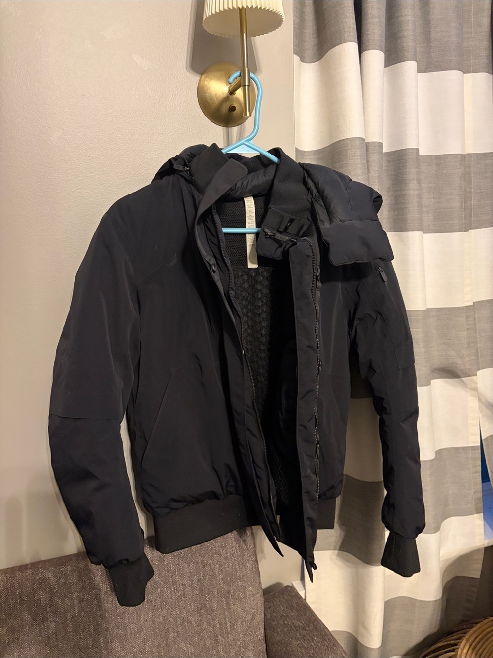 lululemon athletica Black Hooded Ski Jacket